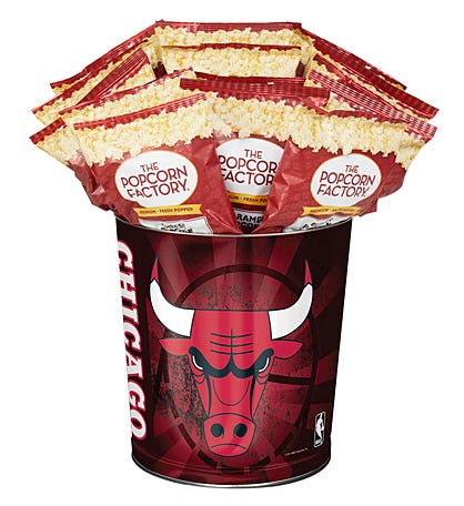 Chicago Bulls 3 Flavor Popcorn Tin